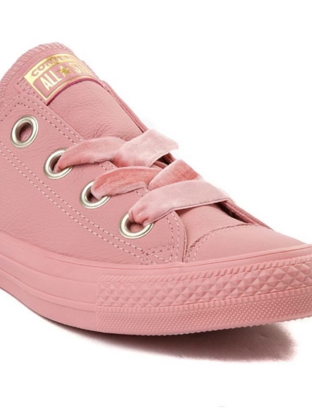 Converse Allstar Low Rust Big Eyelet Pink Leather  Low Tops Like New - Picture 3 of 12